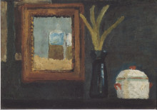 Репродукция картины "still life with sugar bowl and hyacinth in a glass" художника "модерзон-беккер паула"