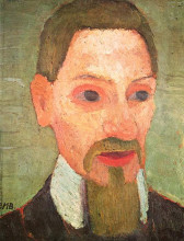 Репродукция картины "portrait of rainer maria rilke" художника "модерзон-беккер паула"