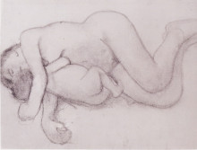 Копия картины "reclining mother and child" художника "модерзон-беккер паула"