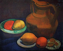 Репродукция картины "still life with jug" художника "модерзон-беккер паула"