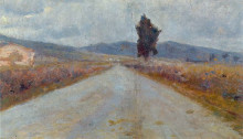 Копия картины "тосканская дорога" художника "модильяни амедео"