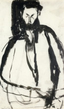 Репродукция картины "бородатый мужчина" художника "модильяни амедео"