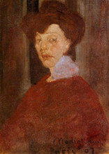 Копия картины "портрет женщины" художника "модильяни амедео"