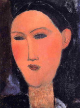Репродукция картины "голова женщины" художника "модильяни амедео"