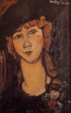 Копия картины "лолотт (голова женщины в шляпе)" художника "модильяни амедео"