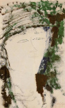 Репродукция картины "портрет беатрис хастингс" художника "модильяни амедео"