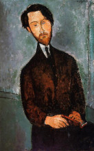 Копия картины "портрет леопольда зборовски" художника "модильяни амедео"