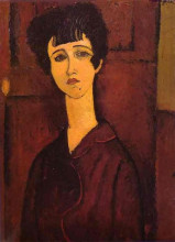 Копия картины "портрет девушки (виктория)" художника "модильяни амедео"