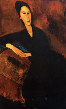 Копия картины "портрет анны зборовской" художника "модильяни амедео"