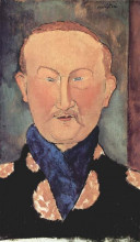 Копия картины "портрет леона бакста" художника "модильяни амедео"