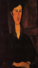 Копия картины "портрет мадам зборовской" художника "модильяни амедео"