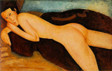 Картина "лежащая обнаженная со спины" художника "модильяни амедео"