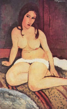 Копия картины "сидящая обнаженная" художника "модильяни амедео"