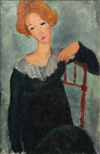 Репродукция картины "рыжеволосая женщина" художника "модильяни амедео"