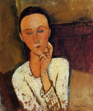 Копия картины "луния чеховская с левой рукой у щеки" художника "модильяни амедео"