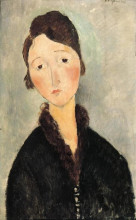 Репродукция картины "портрет молодой женщины" художника "модильяни амедео"