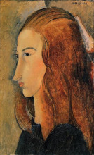 Репродукция картины "портрет жанны эбютерн" художника "модильяни амедео"