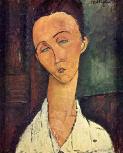 Копия картины "портрет лунии чеховской" художника "модильяни амедео"