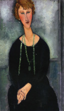 Картина "женщина с зеленым ожерельем (мадам меньер)" художника "модильяни амедео"