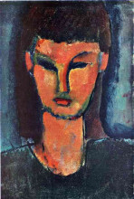 Копия картины "молодая женщина" художника "модильяни амедео"