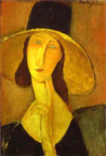 Репродукция картины "голова женщины" художника "модильяни амедео"