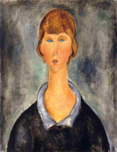 Копия картины "портрет молодой женщины" художника "модильяни амедео"