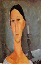 Копия картины "портрет анны зборовской" художника "модильяни амедео"