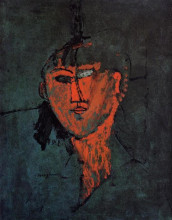 Репродукция картины "голова" художника "модильяни амедео"