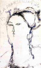 Копия картины "мадам отон фриш из марселя" художника "модильяни амедео"