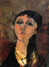 Репродукция картины "портрет девушки (луиза)" художника "модильяни амедео"