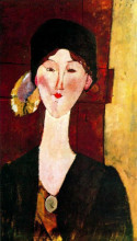 Картина "портрет беатрис хастингс у двери" художника "модильяни амедео"