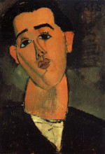 Копия картины "портрет хуана гриса" художника "модильяни амедео"
