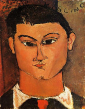 Репродукция картины "портрет моиса кислинга" художника "модильяни амедео"