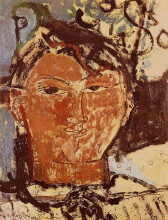 Репродукция картины "портрет пикассо" художника "модильяни амедео"
