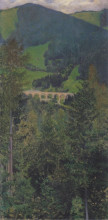 Копия картины "landscape in semmering" художника "мозер коломан"