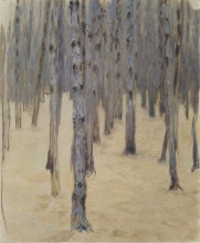 Копия картины "pine forest in winter" художника "мозер коломан"