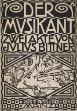 Картина "envelope for the score to the opera julius bittner&#39;s opera &#39;the musician&#39;" художника "мозер коломан"