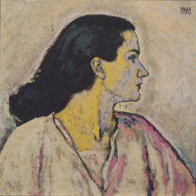 Копия картины "portrait of a woman in profile" художника "мозер коломан"