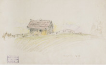 Репродукция картины "hut in leysin" художника "мозер коломан"