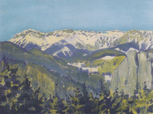 Картина "landscape in semmering" художника "мозер коломан"