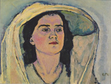 Картина "study of portrait of venus in the grotto" художника "мозер коломан"