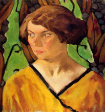 Картина "portrait of a girl" художника "мозер коломан"