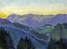 Картина "semmering landscape" художника "мозер коломан"