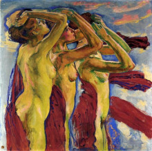 Копия картины "the three graces" художника "мозер коломан"