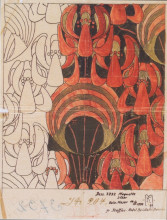 Репродукция картины "backhausen interior texiles for the bristol hotel in bolzano" художника "мозер коломан"