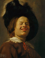 Репродукция картины "portrait of a laughing boy" художника "моленар ян минсе"