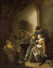 Картина "amorous couple in an inn" художника "моленар ян минсе"