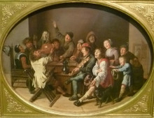 Копия картины "the bean feast" художника "моленар ян минсе"