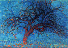 Копия картины "красное дерево" художника "мондриан пит"