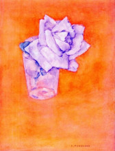 Копия картины "белая роза в стакане" художника "мондриан пит"